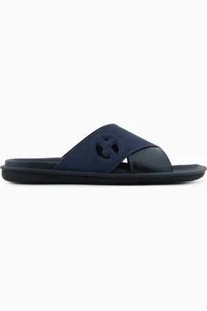 Giorgio Armani Leather and grosgrain sandals