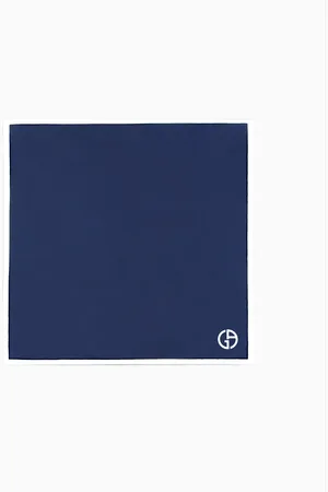 Giorgio Armani Silk pocket square with logo