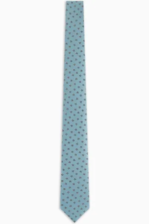 Giorgio Armani Pure silk tie with jacquard stripes