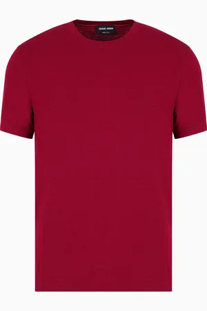 Giorgio Armani Crew-neck short-sleeved T-shirt in stretch viscose jersey