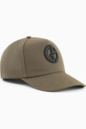 Giorgio Armani Cotton baseball cap with leather logo