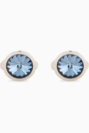 Giorgio Armani Sterling silver cufflinks with a coloured crystal