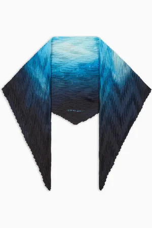 Giorgio Armani Printed, pleated silk scarf
