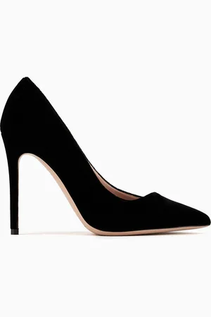 Giorgio Armani Velvet court shoes with an asymmetric top line