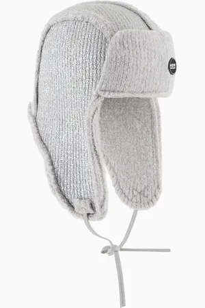 Giorgio Armani Neve trapper hat with earflaps and visor knitted in a cashmere and viscose blend