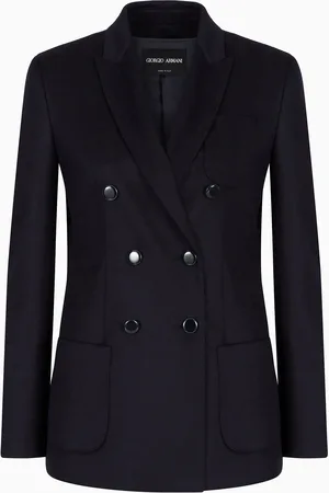 Giorgio Armani Double-breasted jacket in virgin wool and cashmere