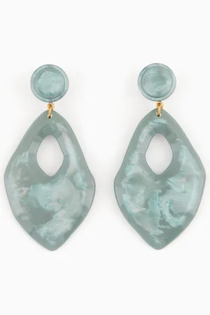 Giorgio Armani Mother-of-pearl effect clip-on pendant earrings