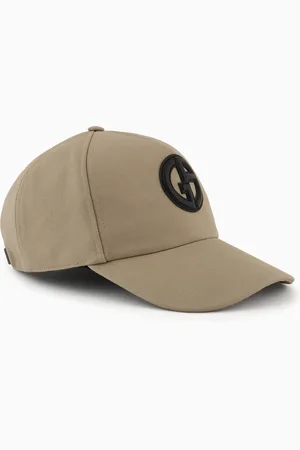 Giorgio Armani Cotton baseball cap with leather logo