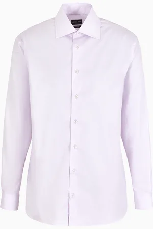Giorgio Armani Regular-fit shirt in micro-striped luxury cotton