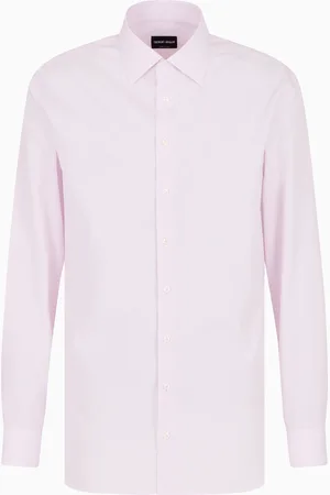 Giorgio Armani Regular-fit shirt in luxury cotton with a micro-pattern