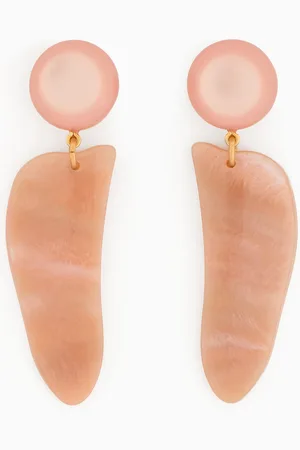 Giorgio Armani Mother-of-pearl effect resin pendant earrings