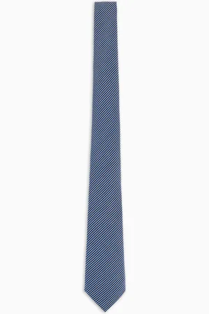 Giorgio Armani Pure silk tie with jacquard stripes