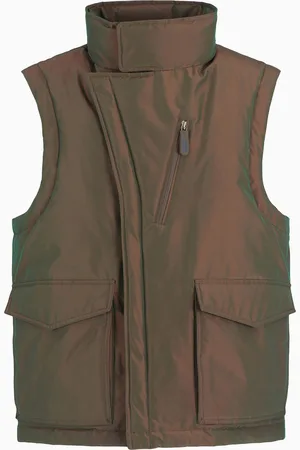 Giorgio Armani Neve padded gilet in iridescent fabric