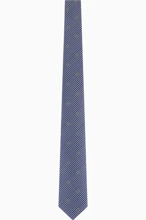 Giorgio Armani Pure silk tie with jacquard stripes