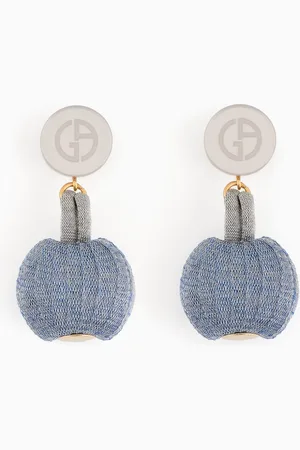Giorgio Armani Viscose tubular clip earrings