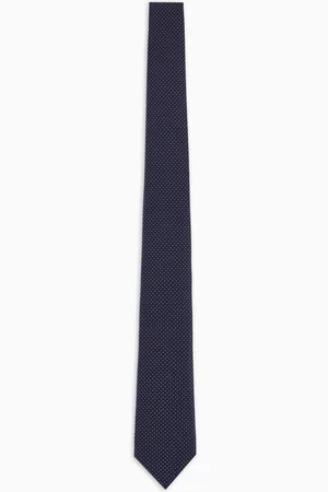 Giorgio Armani Pure silk tie with micro polka-dot jacquard