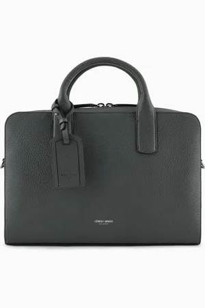 Giorgio Armani Pebbled leather briefcase