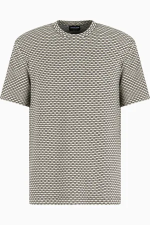 Giorgio Armani Viscose jacquard jersey crew-neck T-shirt