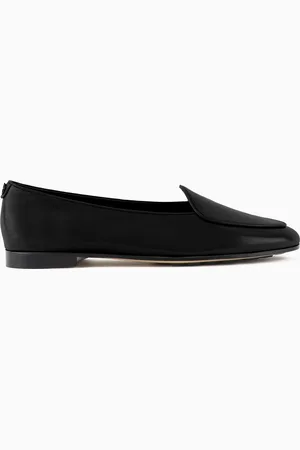 Giorgio Armani Textured patent-leather loafers