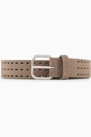 Giorgio Armani Perforated suede belt