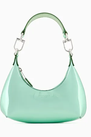 Giorgio Armani Lamé-leather la Prima mini hobo bag