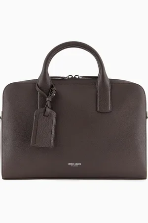 Giorgio Armani Pebbled leather briefcase