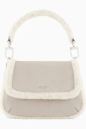 Giorgio Armani La Prima Soft small in suede and sheepskin Neve