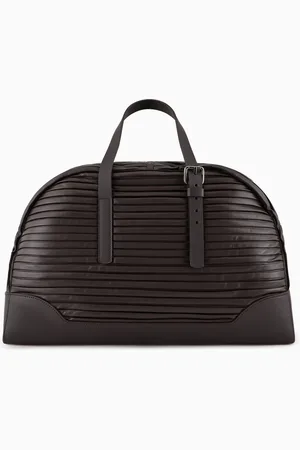 Giorgio Armani Pleated nappa-leather duffel bag
