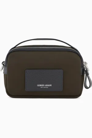 Giorgio Armani ASV mini crossbody bag in nylon and leather