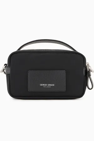 Giorgio Armani ASV mini crossbody bag in nylon and leather