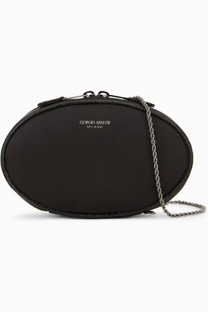 Giorgio Armani Round, satin clutch bag
