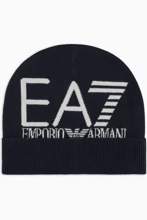 EA7 Visibility beanie with oversized logo