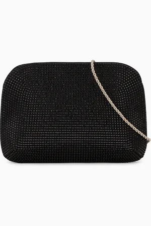 Giorgio Armani La Prima satin and rhinestone clutch bag