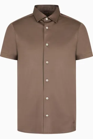 Emporio Armani ASV short-sleeved Lyocell-blend jersey shirt
