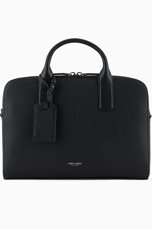Giorgio Armani Pebbled leather briefcase