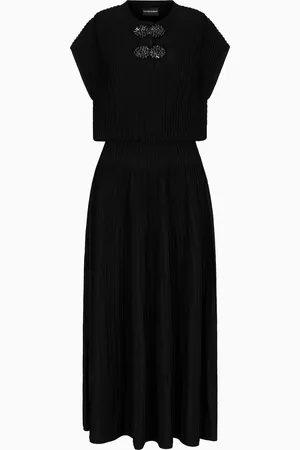 Emporio Armani Ottoman long dress with jewel details