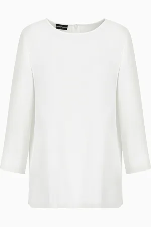 Emporio Armani Envers-satin blouse with 3/4 sleeves