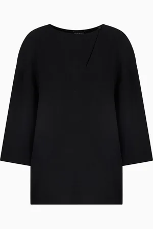 Emporio Armani Technical cady blouse with laser cuts