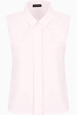 Emporio Armani Fluid crêpe sleeveless blouse