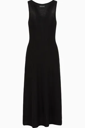 Emporio Armani Seamless, links-stitch knit long dress