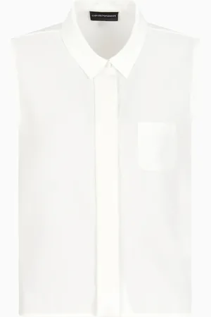 Emporio Armani Fluid crêpe sleeveless blouse