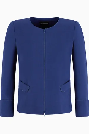 Emporio Armani Ottoman jersey zip-up jacket