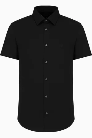 Emporio Armani Short-sleeved, stretch nylon-blend shirt