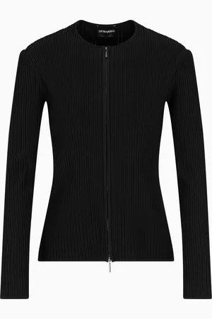 Emporio Armani Perforated ottoman fabric jacket