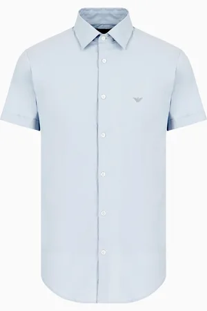 Emporio Armani Short-sleeved, stretch nylon-blend shirt