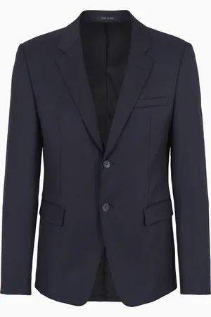 Emporio Armani Single-breasted, worsted virgin-wool jacket
