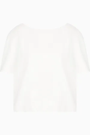 Emporio Armani Technical cady blouse with gathered hem