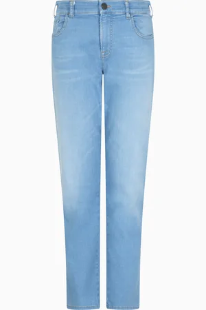 Emporio Armani J36 mid-rise, straight-leg, stretch-denim jeans