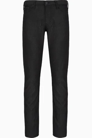 Emporio Armani J06 Slim-fit, cotton-blend trousers with micro-armure polka dots