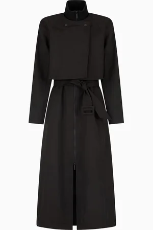 Emporio Armani Two-in-one trench coat in water-repellent technical cotton